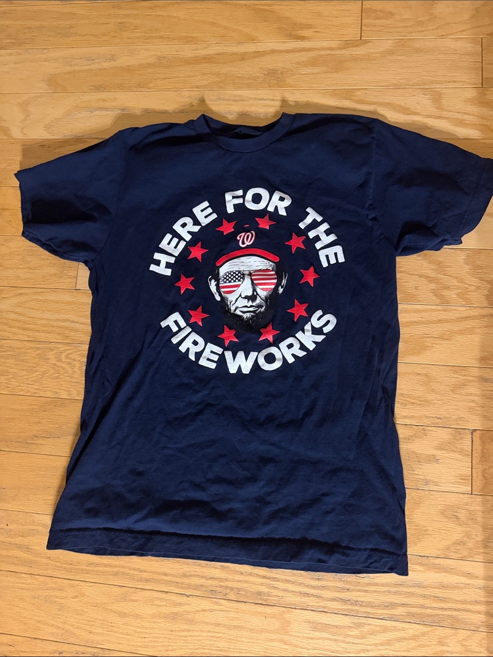 Washington Nationals  "Here For The Fireworks" Graphic Tee - Medium Like New